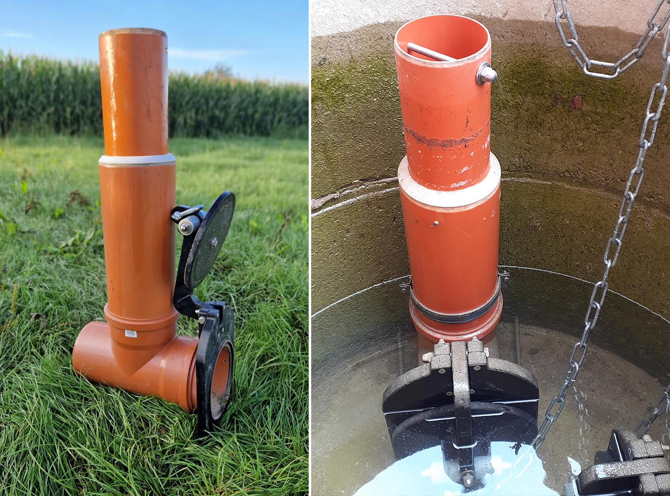 Patent Uhling Drain Control auf der Wiese